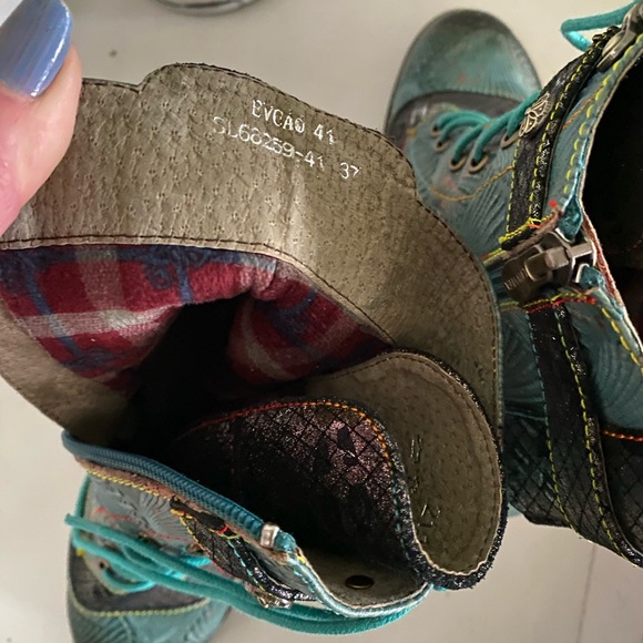 Laura Vita Ankle Boots EVCAO 41 Green Size 37 EUC - Picture 9 of 9